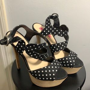 Betsy Johnson Endall Polka Dot Sandals